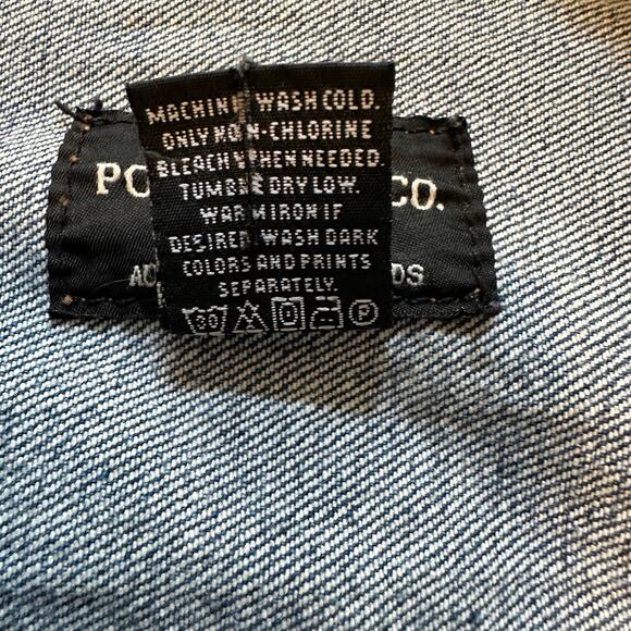 Vintage Y2K Ralph Lauren Polo Jeans Co Black Tag Denim Jacket XL Festival Travel - Picture 7 of 14